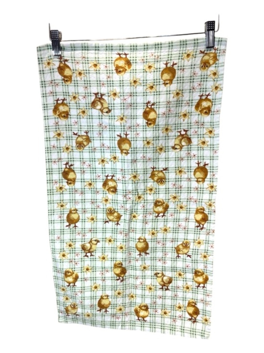 Martha Stewart Easter Baby Chicks Jadite Green Kitchen Towel